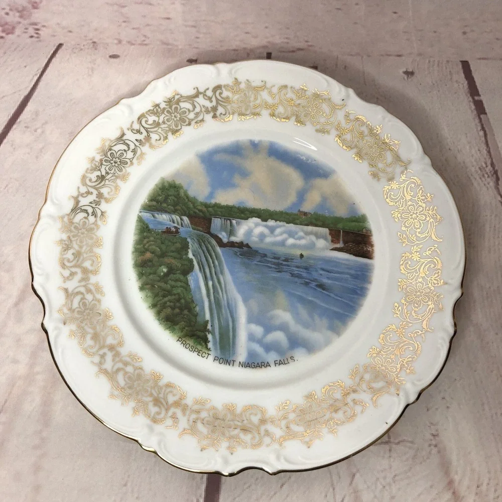 Vintage Niagara Falls NY Prospect Point Souvenir Plate Western‎ Germany 10